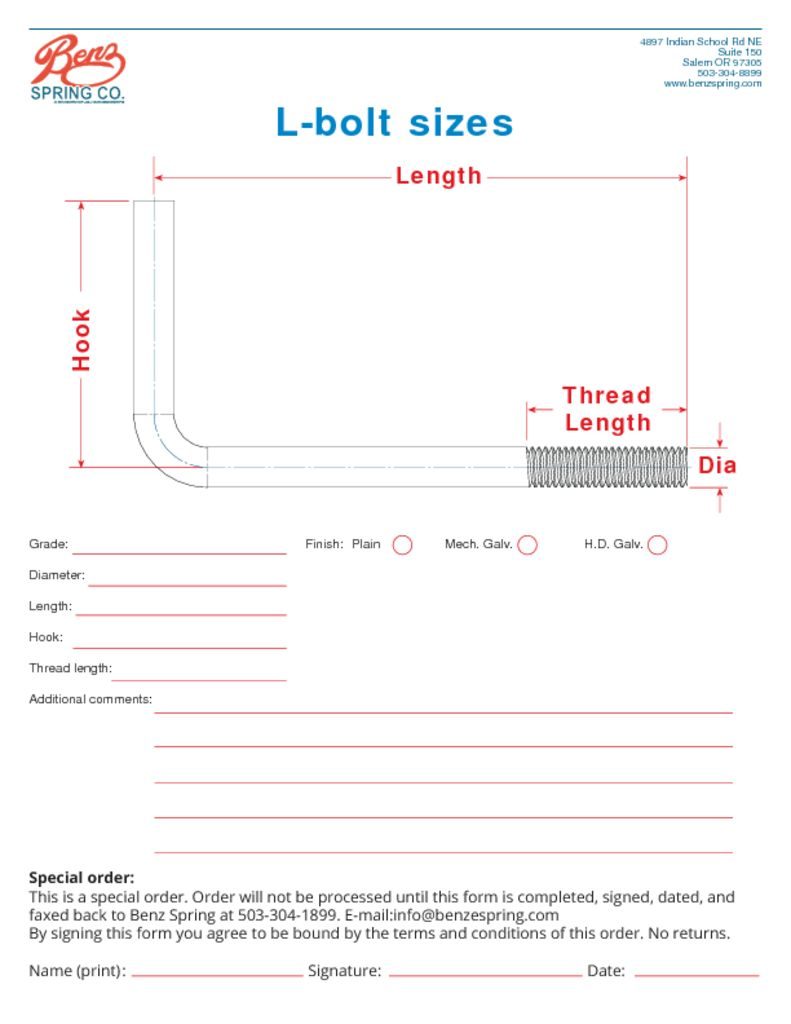 thumbnail of L bolt types and size chart